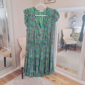 Baltic Born Emerald Floral Mini Dress